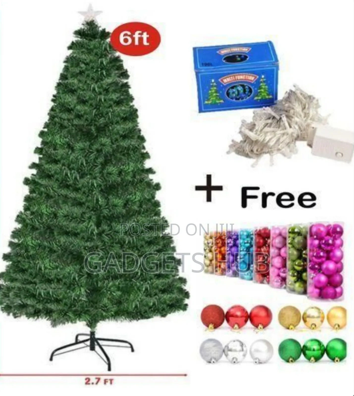 Christmas Tree With Man
Balls and Lights 6ft