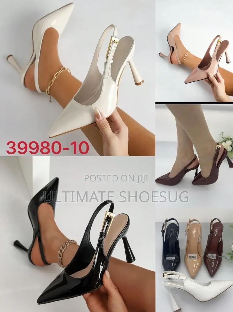 Leather Half Closed Heels
