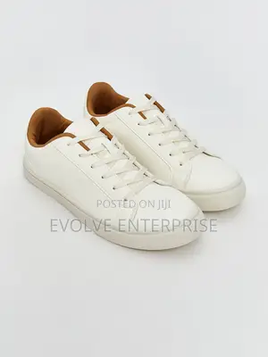Steps Faux Leather Lace-Up Men's Trainers