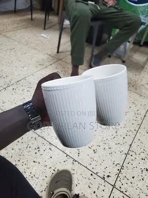 Stripped Design Ceramic Cups Ceramic Cups 12pcs