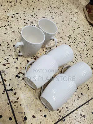 Stripped Design Ceramic Cups Ceramic Cups 12pcs