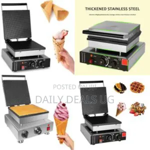Commercial Nonstick Mold Baking Egg Roll Waffle Cone Maker, 1750w