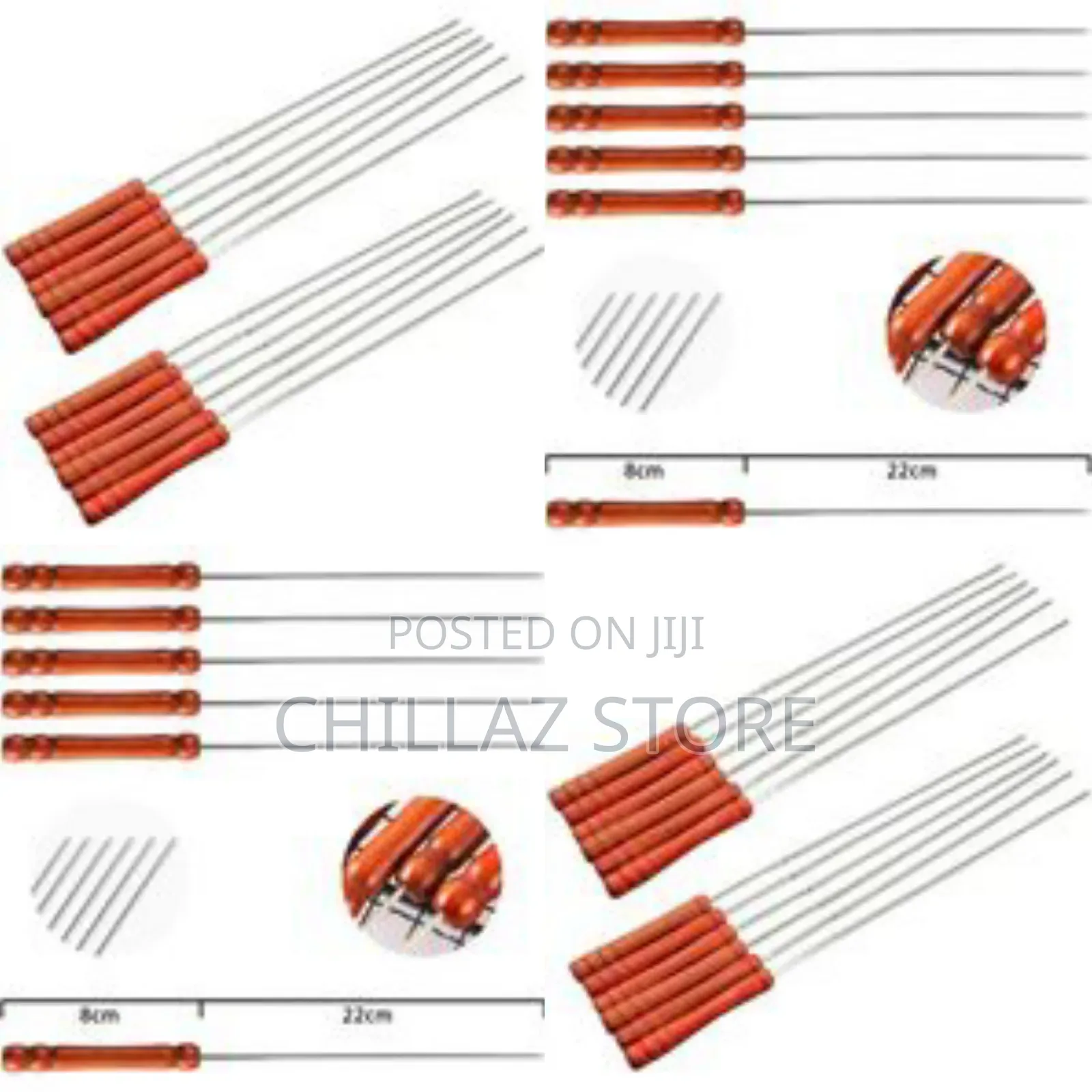 12pcs Stainless Steel Shishi Khebab Needle Sticks.
