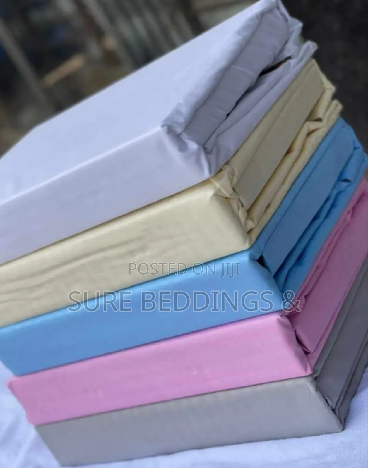 Leno Plain Stripped Bedsheets