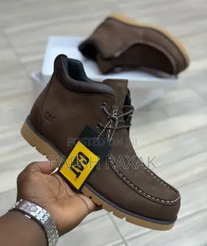 Original Coffee Brown Cat Smart Casual Ankle Leather Boots