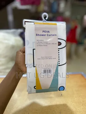 Bathroom Waterproof Peva Shower Curtain 180*200cm, With Hook