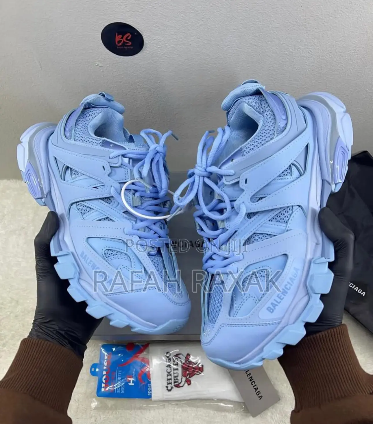 Original Light Blue Balenciaga Track Led Sneakers