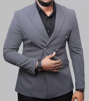 Men Blazers Double Breasts