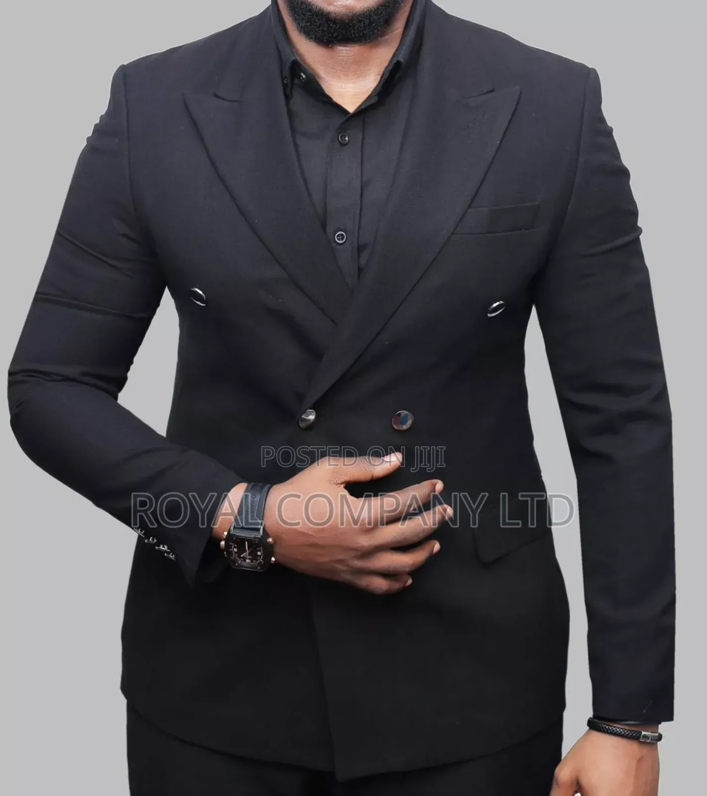 Men Blazers Double Breasts