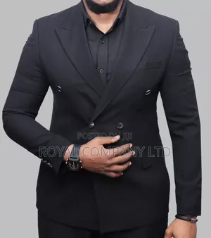 Men Blazers Double Breasts