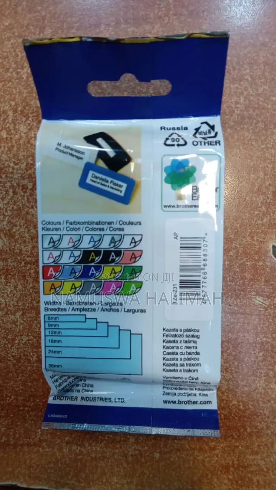 Brother Tze-231 Laminated Label Tape Cassette.