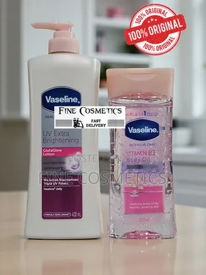 Vaseline Uv Extra Brightening Gluta Glow Lotion + Vitamin B3 Body Oil