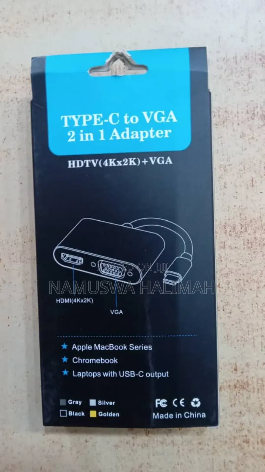 Type-C to Vga 2-in-1 Adapter