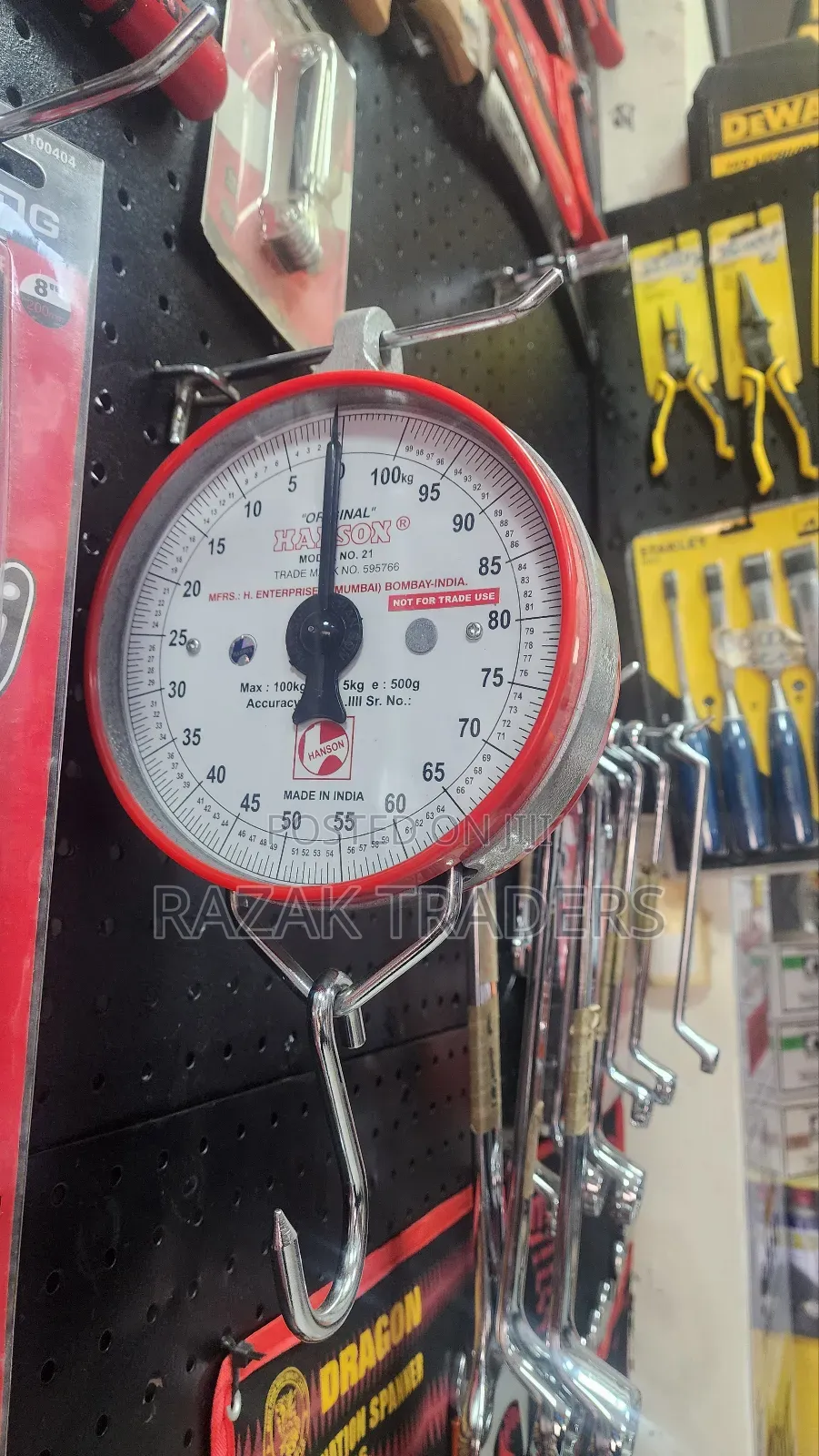 Original Design Hanging Weighing Scale - Red 100kgs