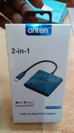Onten 2-in-1 Multi-Stream Transport (Mst) Usb-C to Dual HDTV Adapter