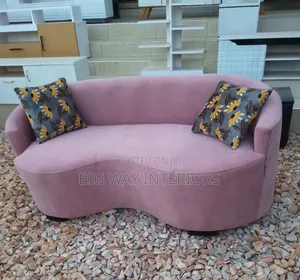 Modern Business 3 Seater Pink Sofa