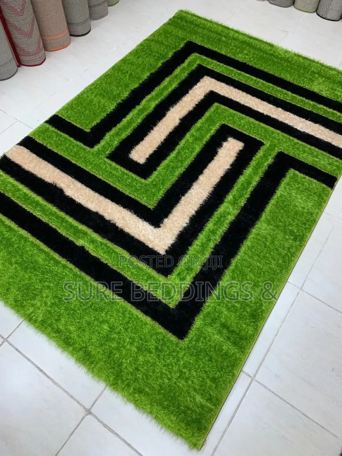 Green Ziggy Carpet 150*220