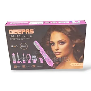 Geepas Gh731 8-in-1 Hair Styler 750w – Straighten, Curl Add Volume