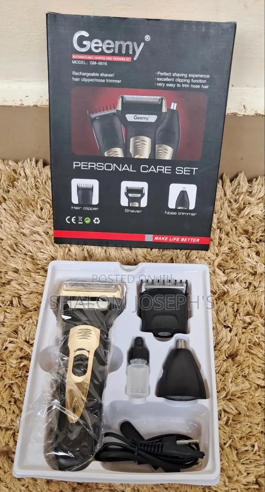 3 in 1geemy Rechargeable Shaver Trimmer
