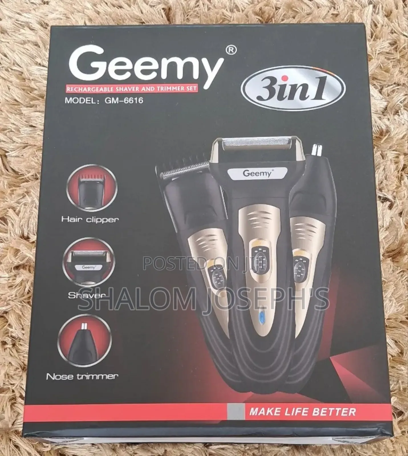3 in 1geemy Rechargeable Shaver Trimmer