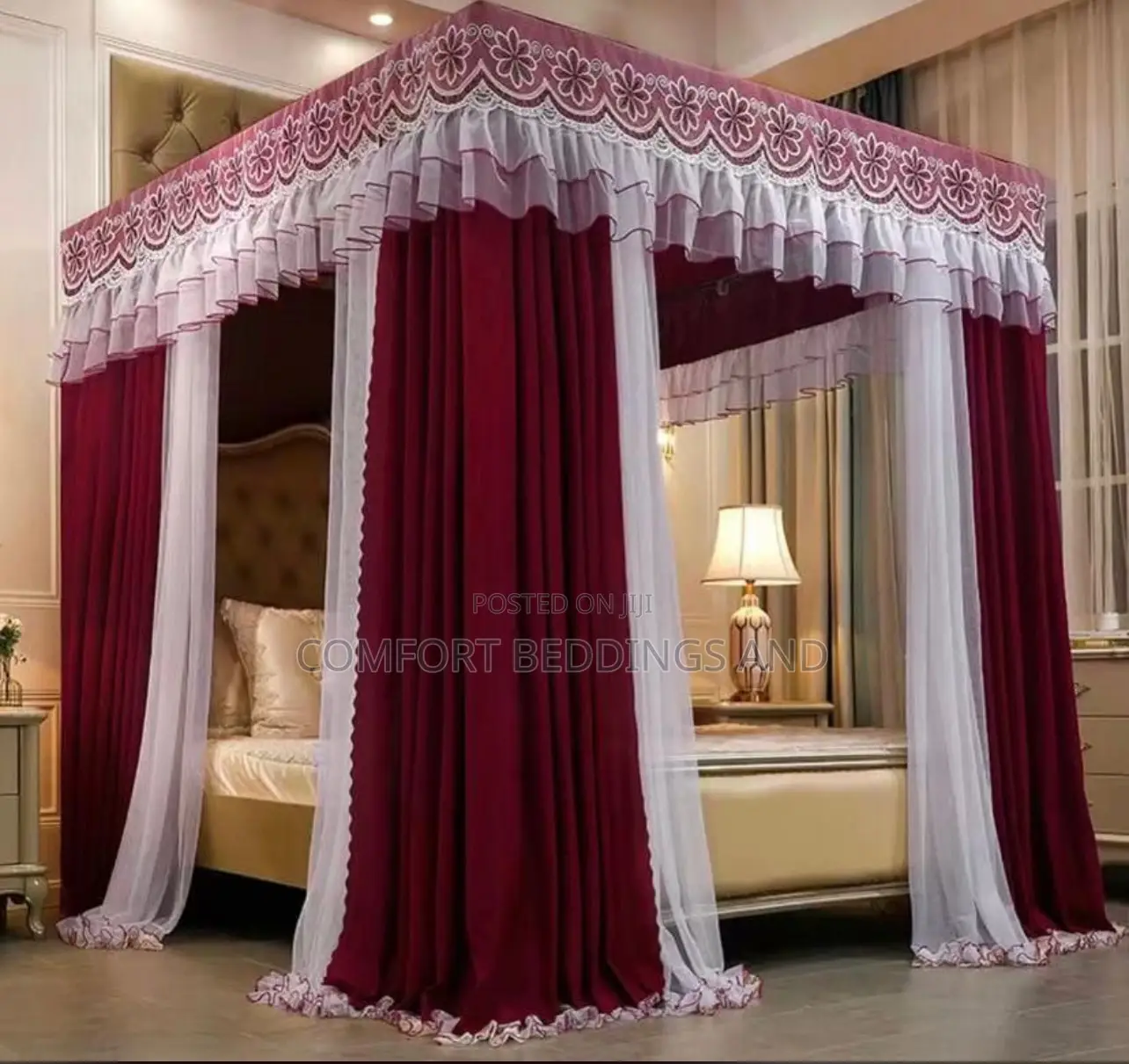 Curtain Mosquito Net Maroon