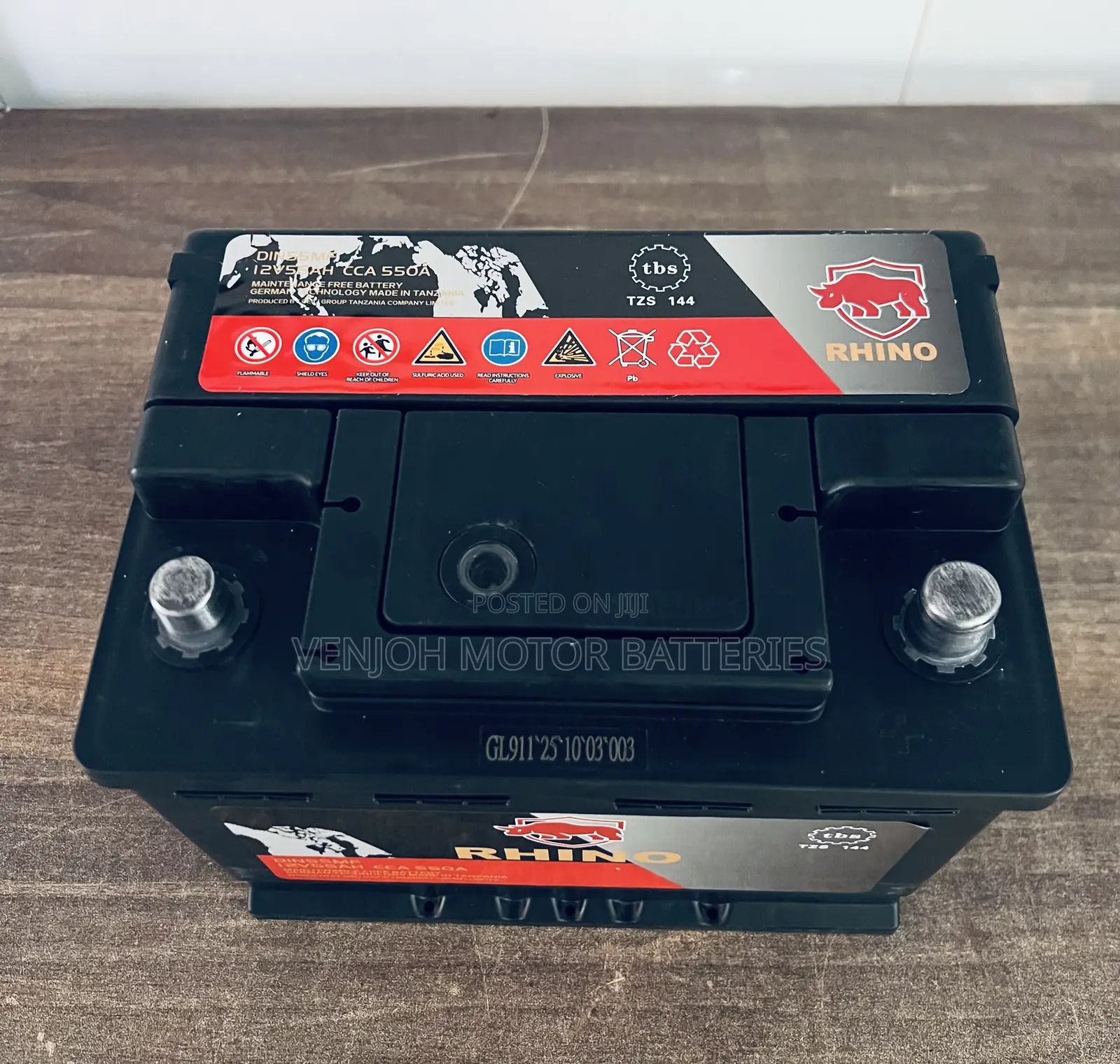 Din55 Rhino Car Battery