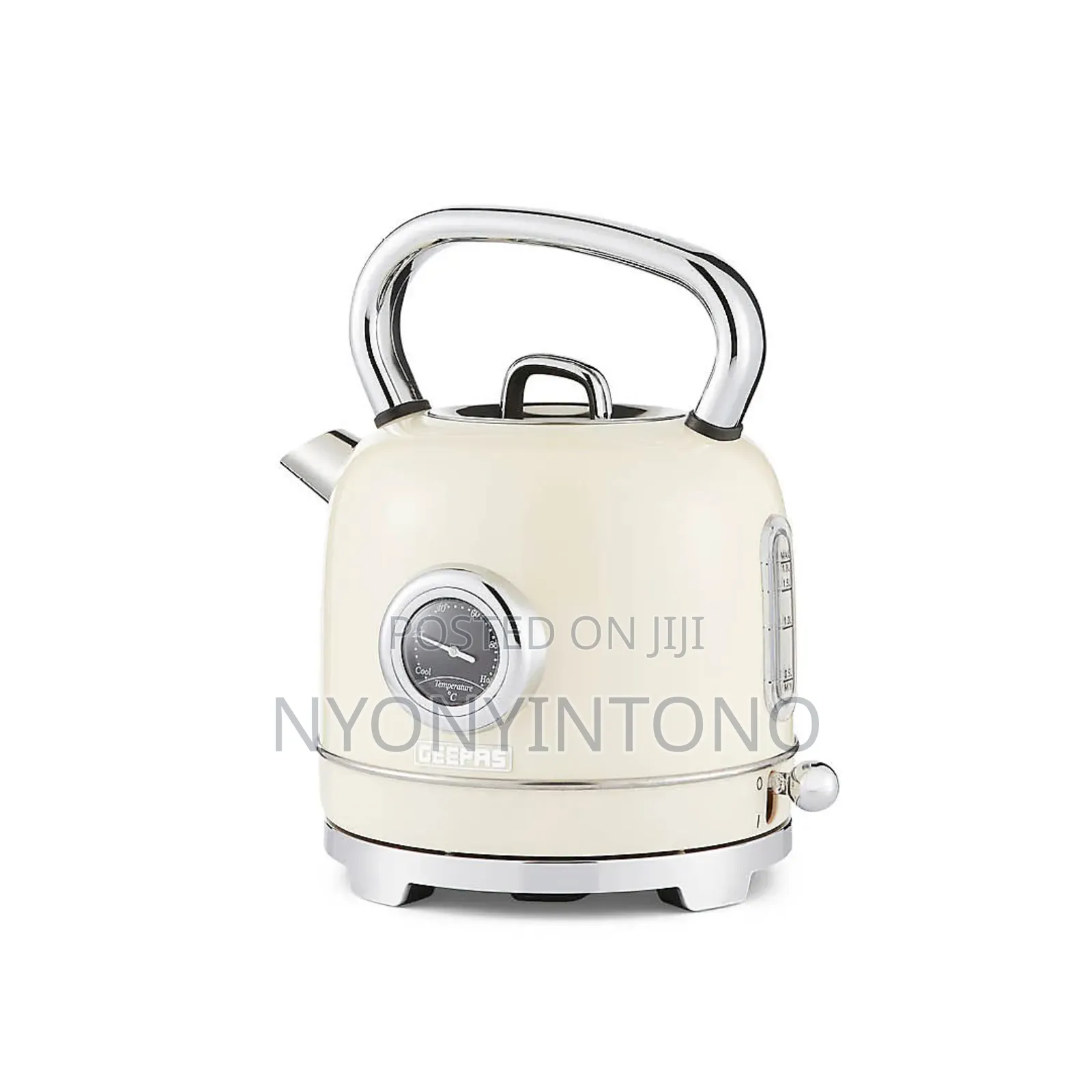Geepas Cream Classic Automatic Cordless Electric Kettle Gk-38074 Cr