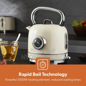 Geepas Cream Classic Automatic Cordless Electric Kettle Gk-38074 Cr