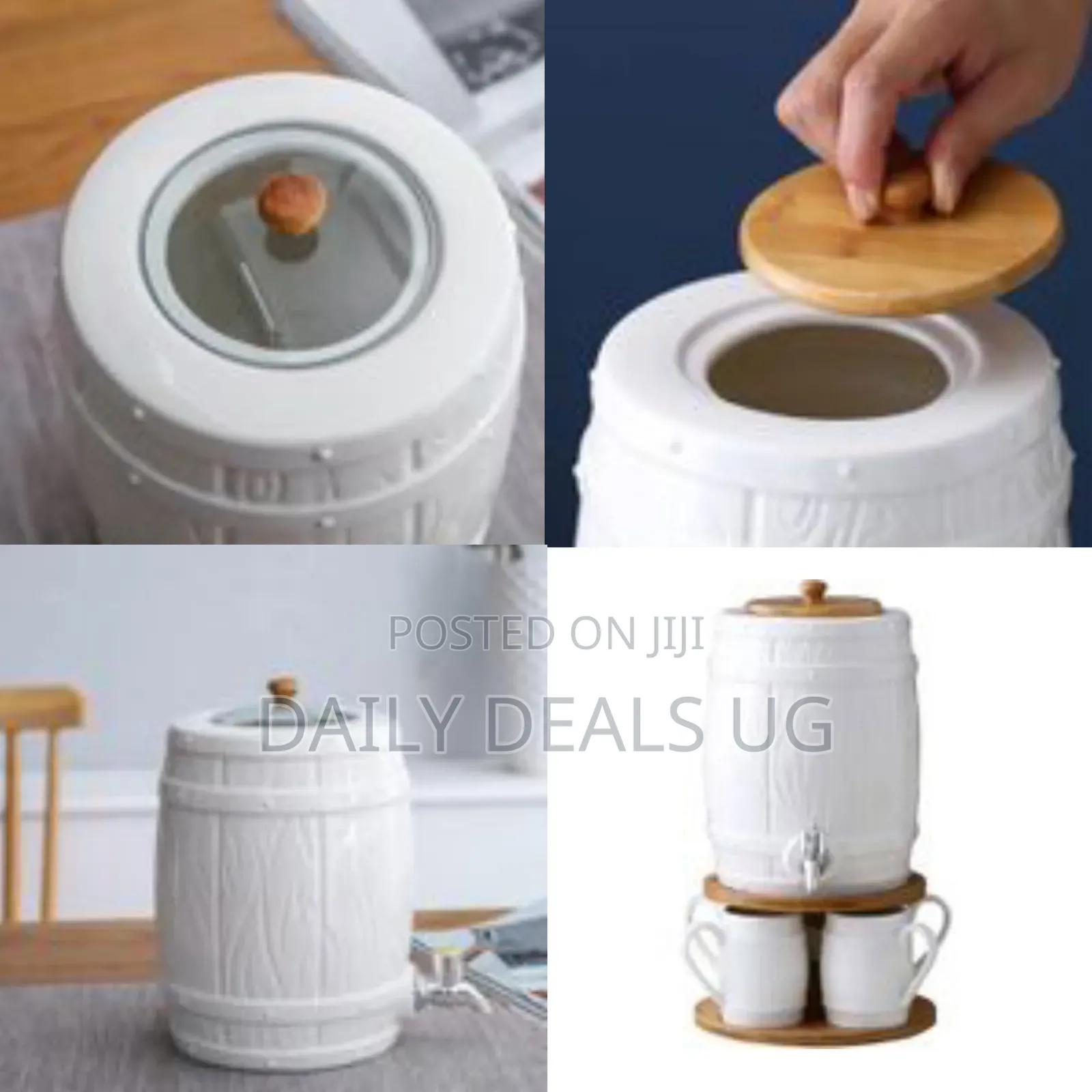 Ceramic Hot and Cold Kettle Set With Faucet Large-Capacity Water Tank