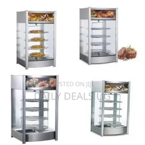 Stainless Steel Food Display Warmer Glass Heated Display Cabinet