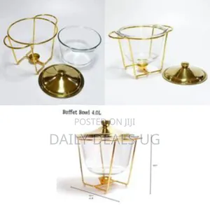 4l Glass Chafing Dish Buffet Set Stove Server Food Warmer