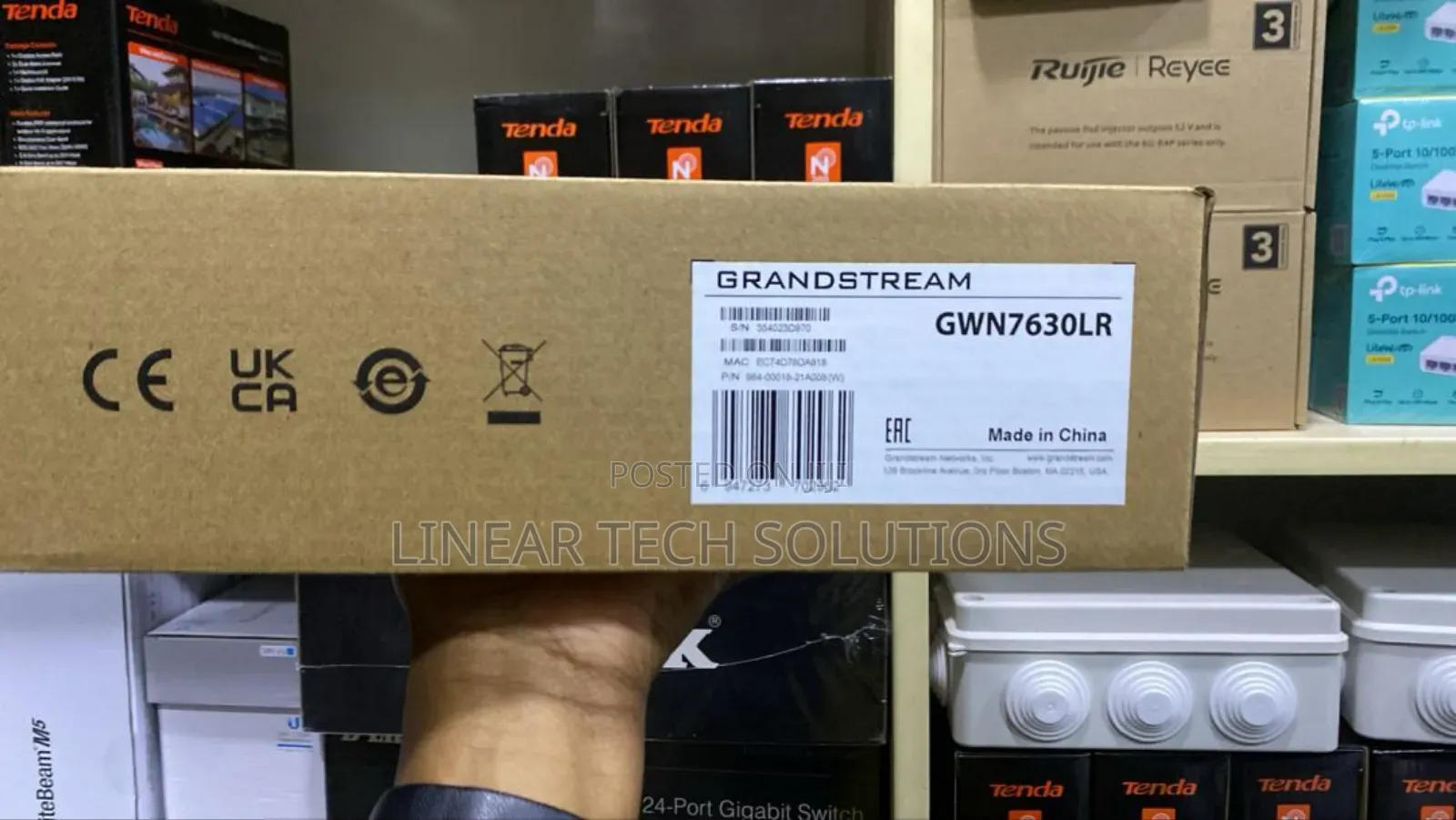Grandstream Gwn7630lr, an Outdoor Long-Range Wi-Fi Access Point.