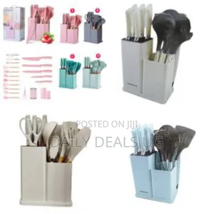 Kitchen Cooking Utensils Knife Set With Block, Holder Cutting