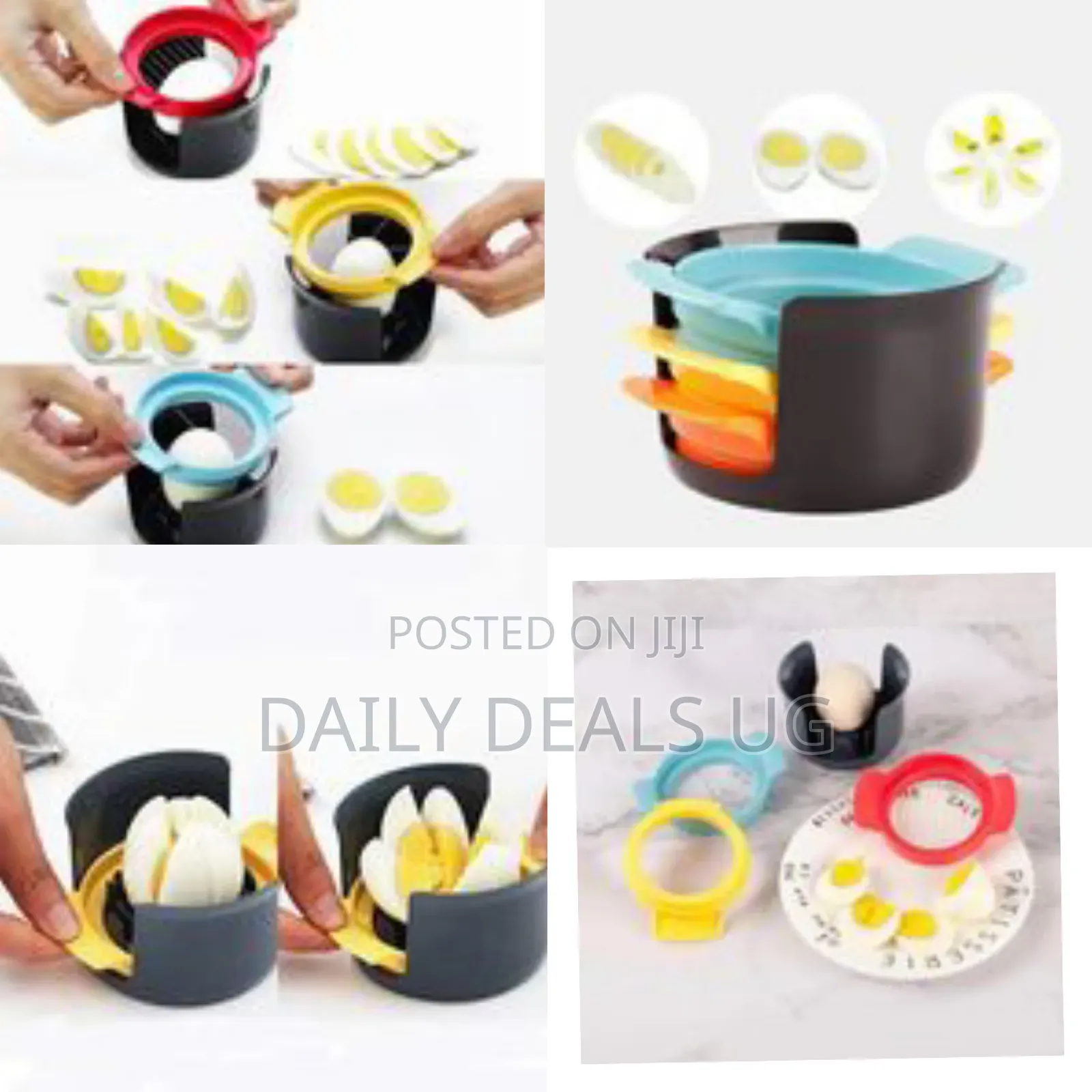 4 In1 Egg Slicer Cutter for Hard Boiled Eggs-Multi-Colour