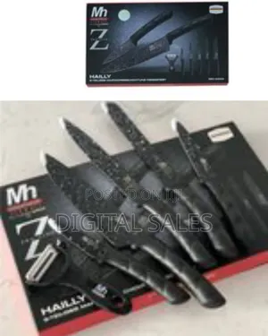 Loewe 6 Pieces of Kitchen Non-Stick Coating Knife Set -Black