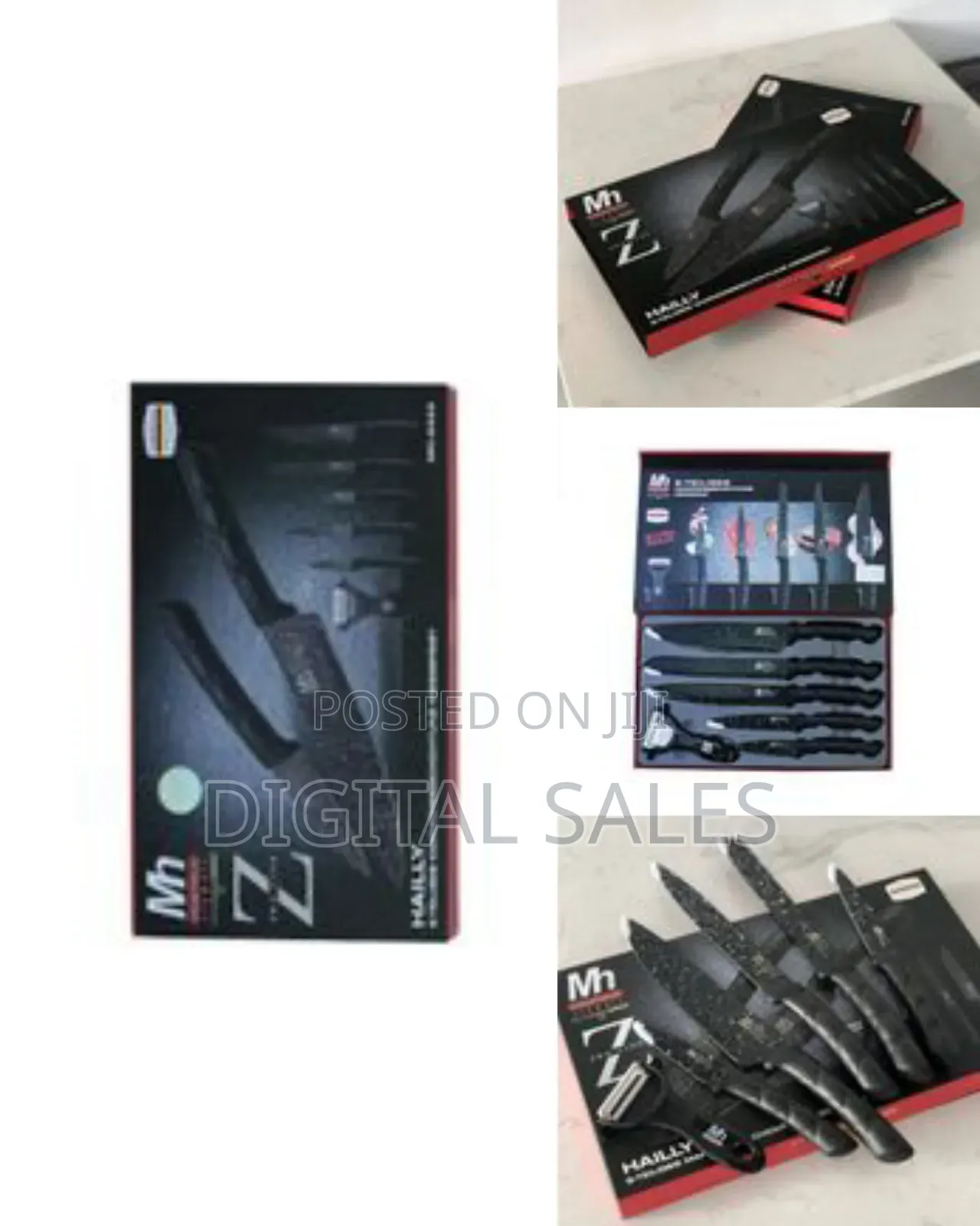 Loewe 6 Pieces of Kitchen Non-Stick Coating Knife Set -Black