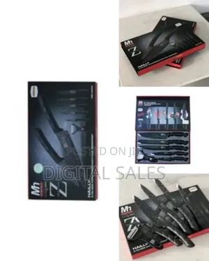 Loewe 6 Pieces of Kitchen Non-Stick Coating Knife Set -Black