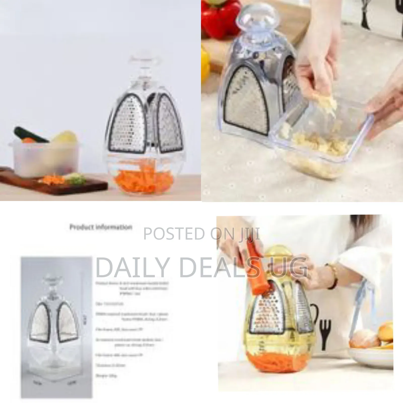 Multi Function 4 Blade Grater for Vegetables Potato Shredder Cheese