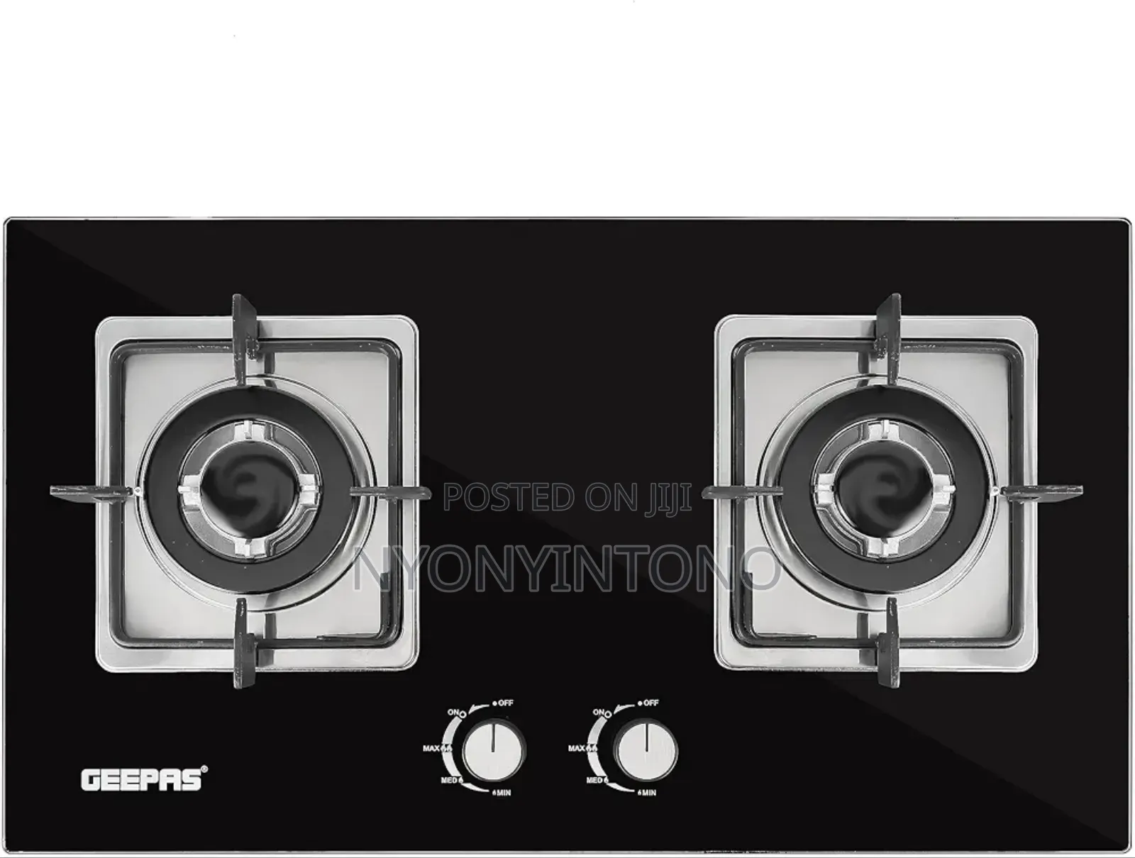 Geepas 2-in-1 Inbuilt Gas Hobb With Tempred Glass Top Ggc31018