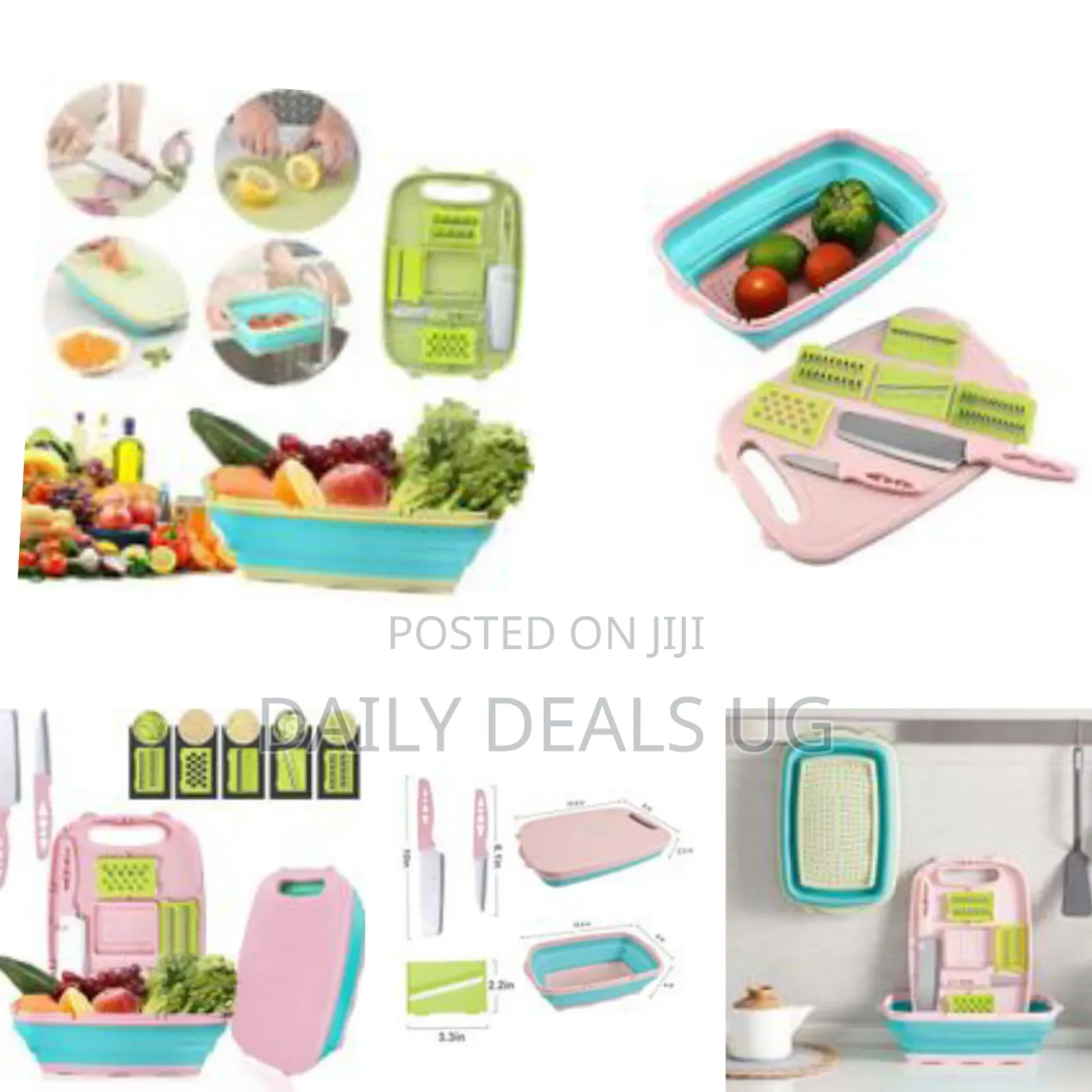 Camping Cutting Board, 9-in-1 Multi Collapsible Cutting Board