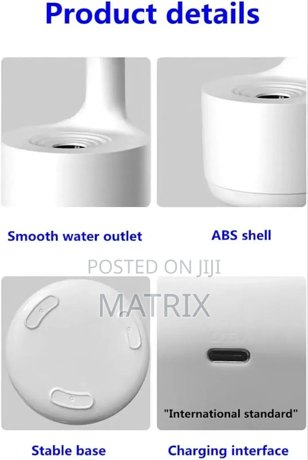 Anti-Gravity Water Drop Backflow, Silent Household Humidifier