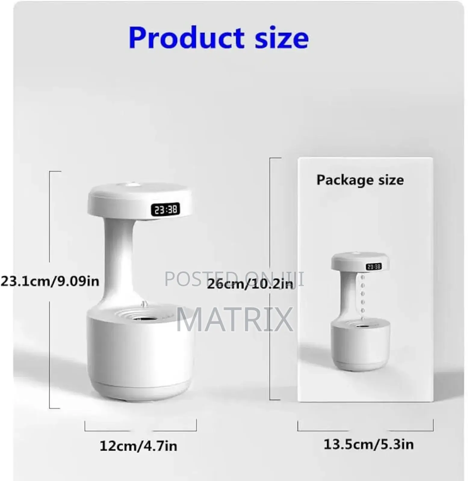 Anti-Gravity Water Drop Backflow, Silent Household Humidifier
