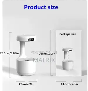 Anti-Gravity Water Drop Backflow, Silent Household Humidifier