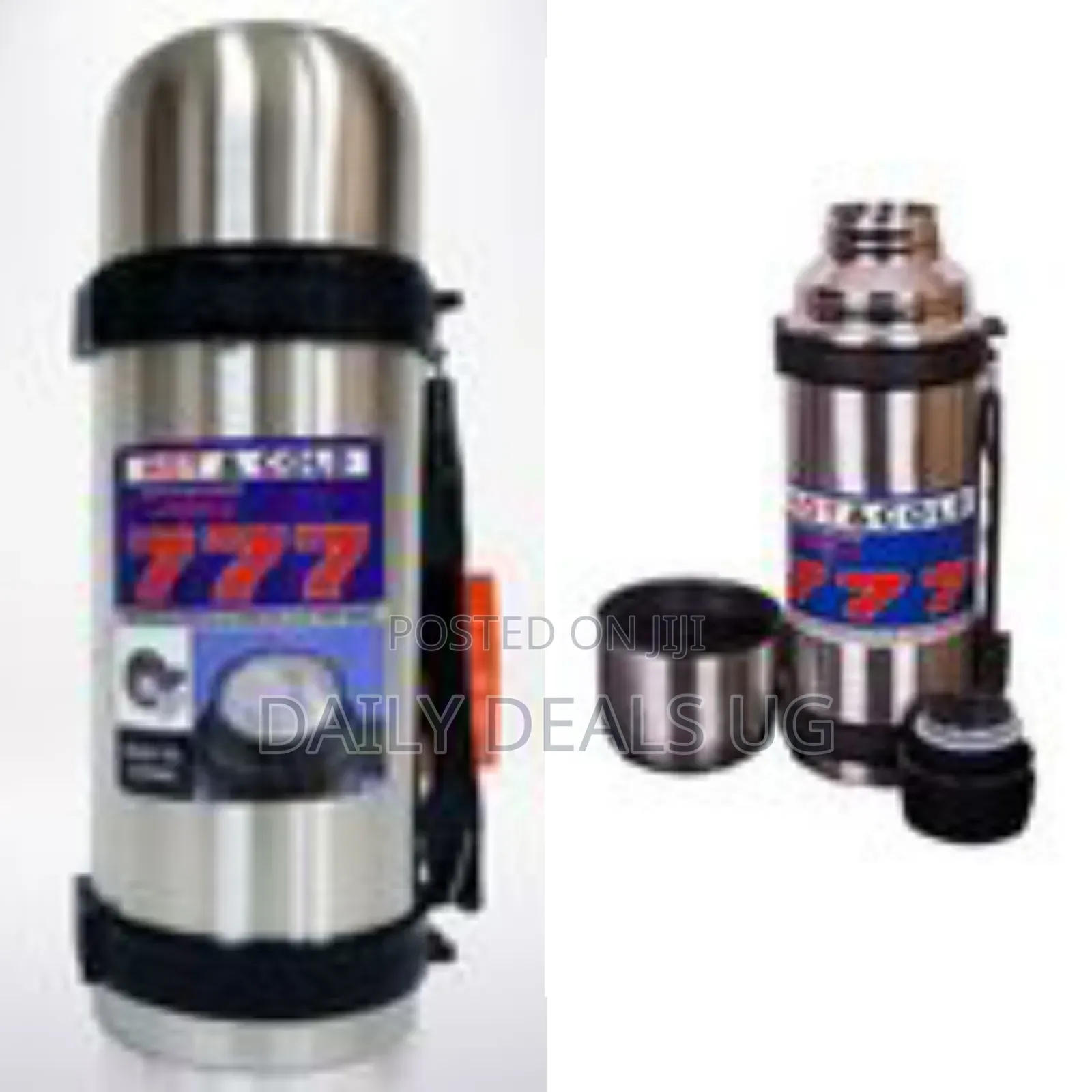 1.1l Double Wall Portable Hot and Cold Tea Thermos Flask, Silver
