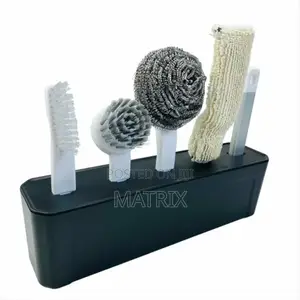 Kitchen Washing Brush Set With Storage Holder For Pots, Pans, Bottles