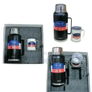 2100ml Vacuum Flask Desk Cup Outdoor Thermos Portable Bottle Gift Set