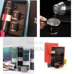 500ml Vacuum Flask Desk Cups Outdoor Thermos Portable Bottle, Black