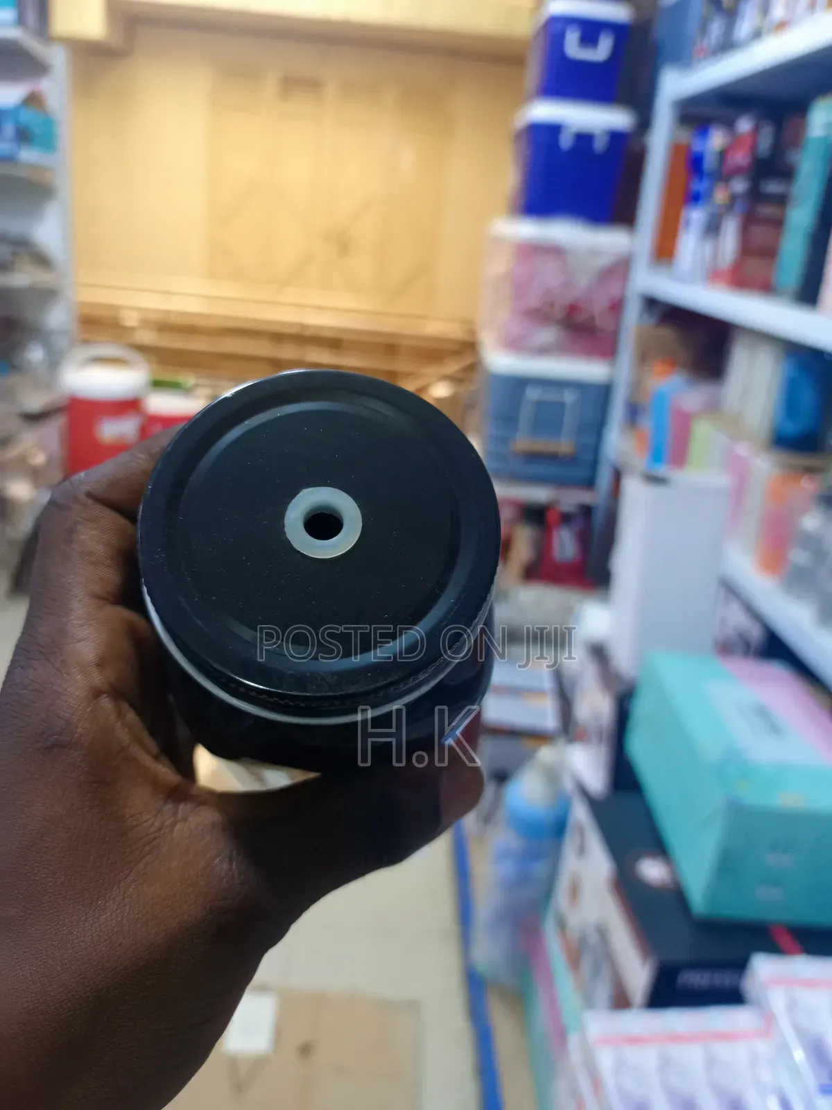 Black Glass Mason Jar Mug With a Handle and a Lid.