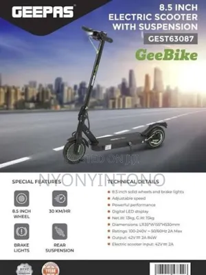 Geepas 8.5" Electric Scooter With Suspension Gest 63087