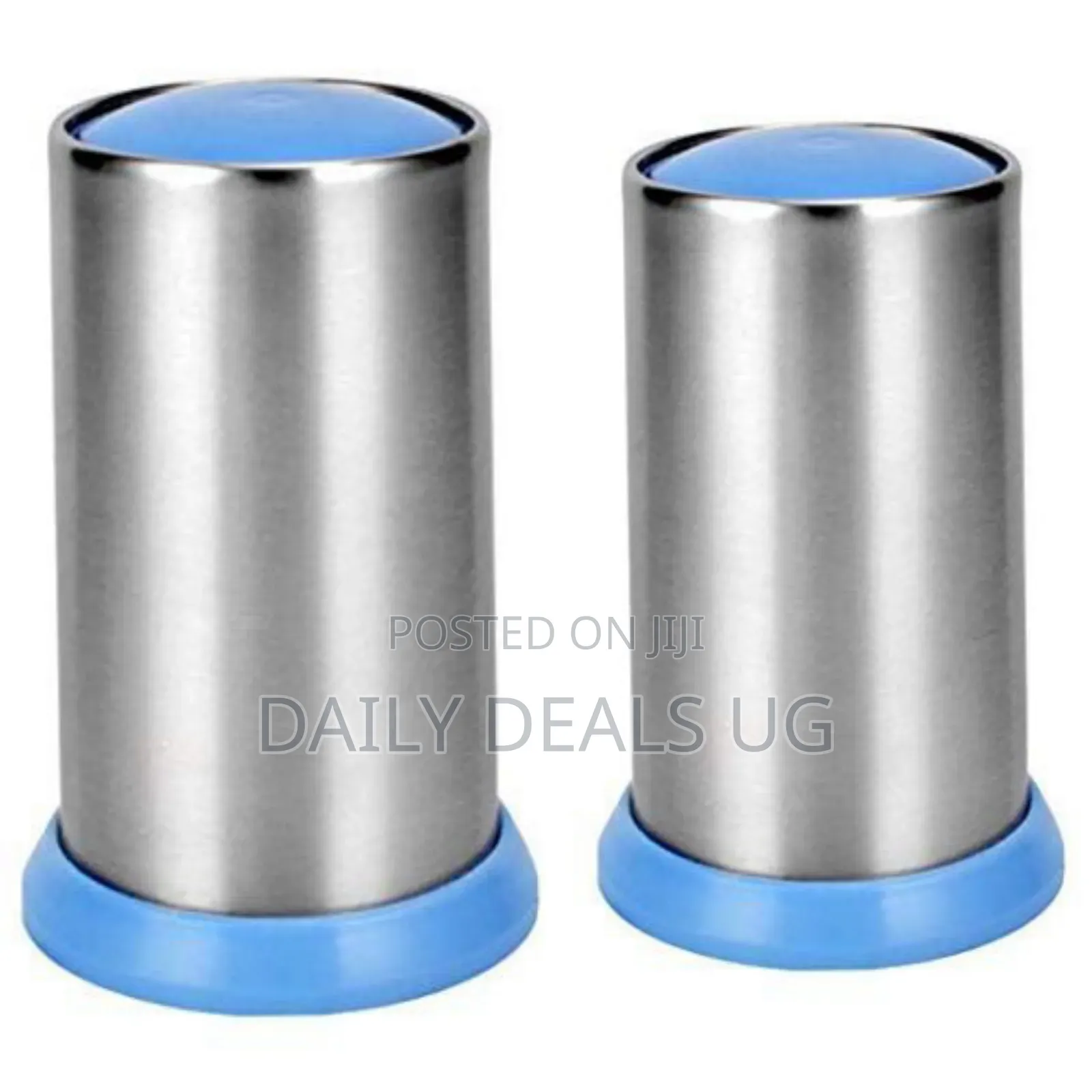 Stainless Steel Toothpick Holder Dispenser - Blue